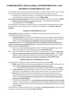Comparative and Global Environmental Law Notes