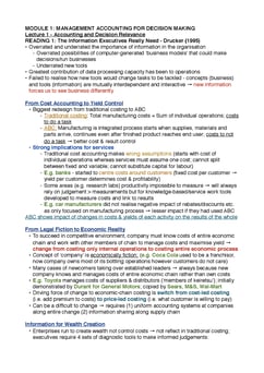 Managerial Accounting (AC211) Notes