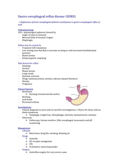 Gastrointestinal Disease Notes