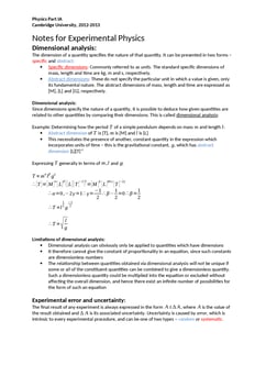 Physics Part IA for Natural Sciences Notes