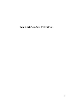Sexuality and Gender in the Ancient World Notes